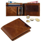 Vintage Herren Portemonnaie Leder braun