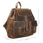 Vintage Leder Rucksack DIN A4
