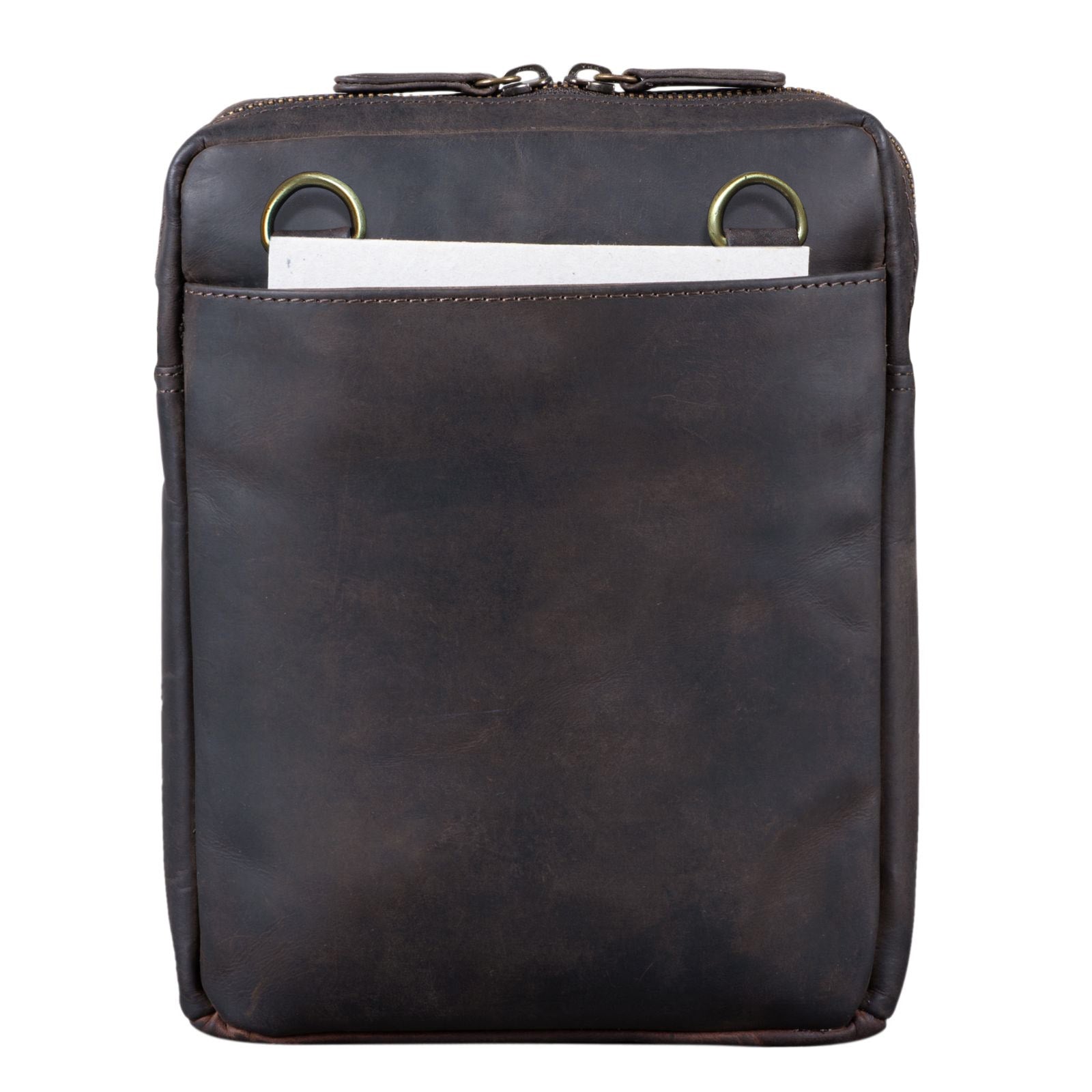 Kleine Herrentasche zum Umhängen Vintage Leder