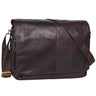"Alex" Vintage Ledertasche Männer Frauen Businesstasche zum Umhängen 15,6 Zoll
