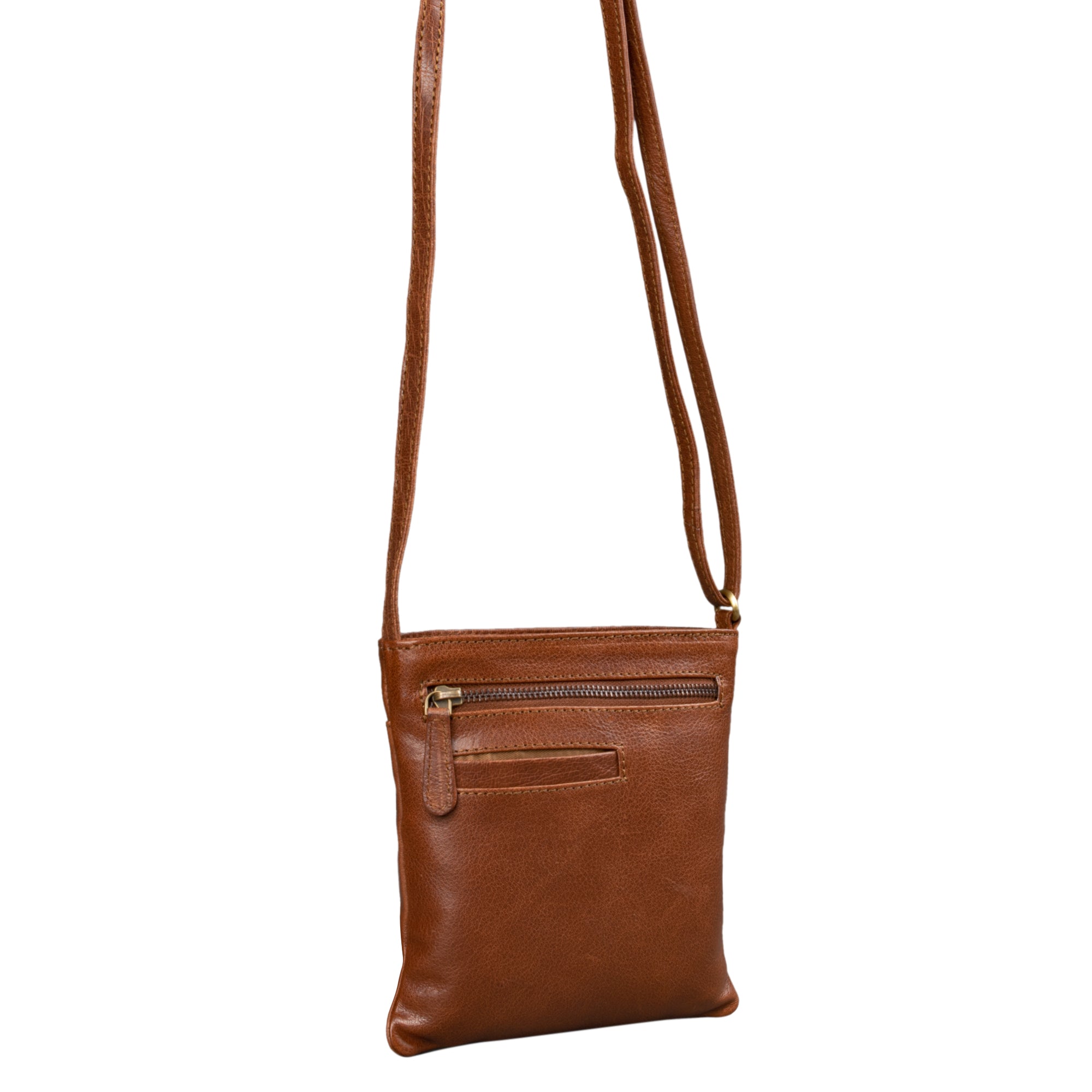 Herren Leder Handtasche braun