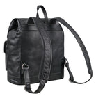 schwarzer vintage Unirucksack aus Leder