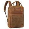 "Seraphine" XL Leder Rucksacktasche mit Laptop-Fach 15,6 Zoll Damen
