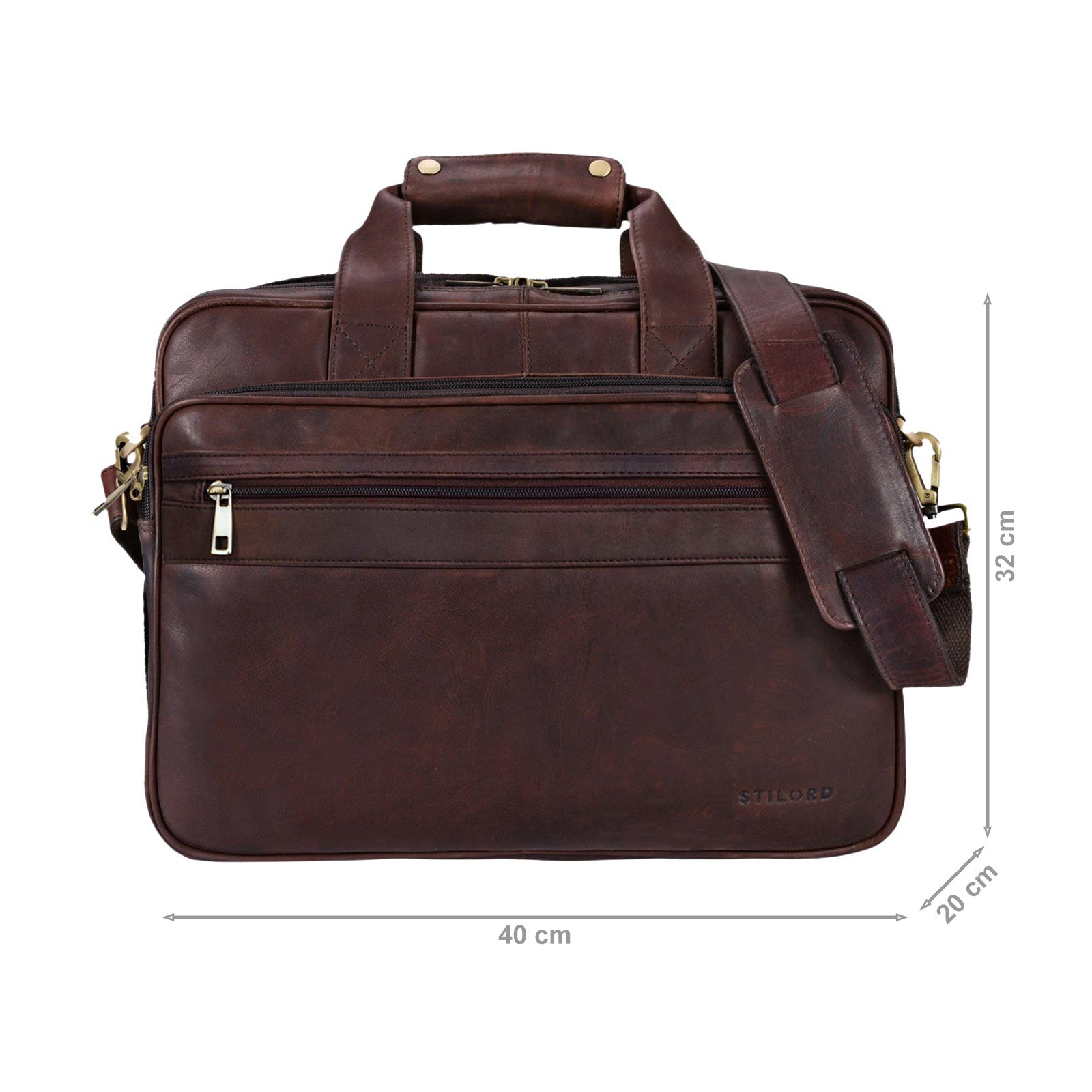 Damen Lehrertasche Leder braun