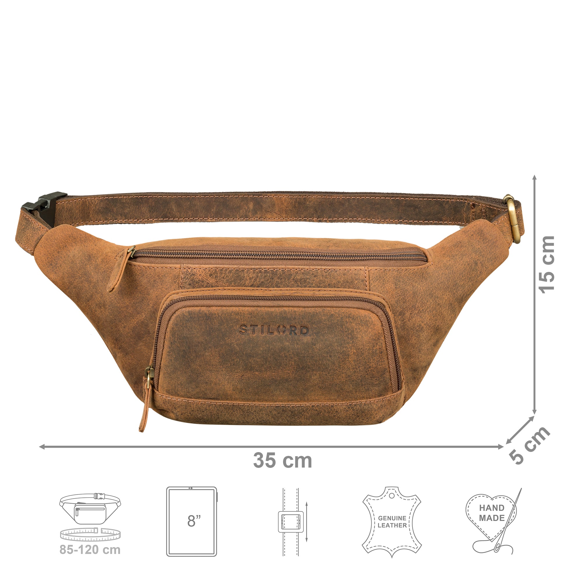 herren bauchtasche damen leder braun