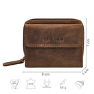 leder portemonnaie damen klein braun