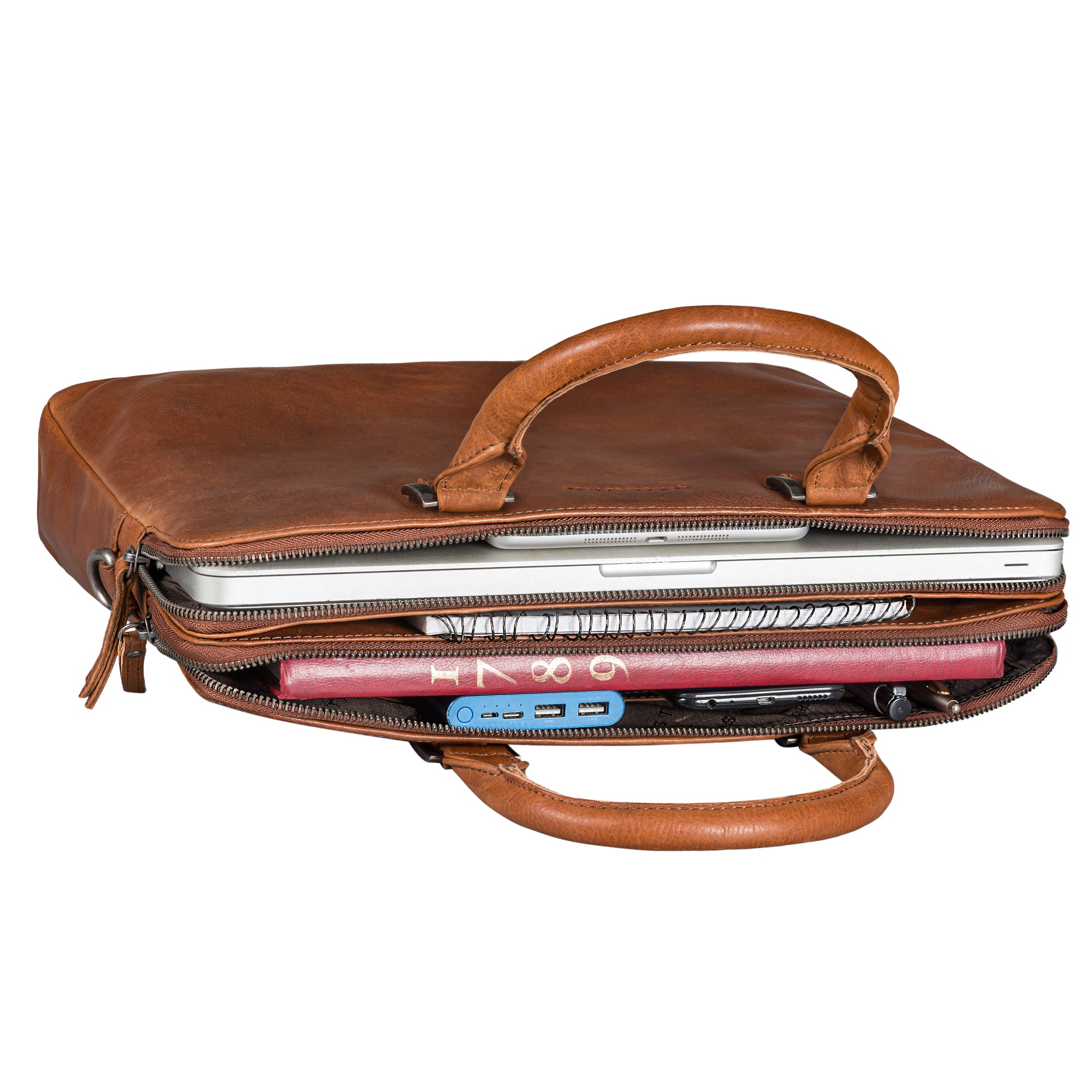 braune Business Tasche Damen Leder