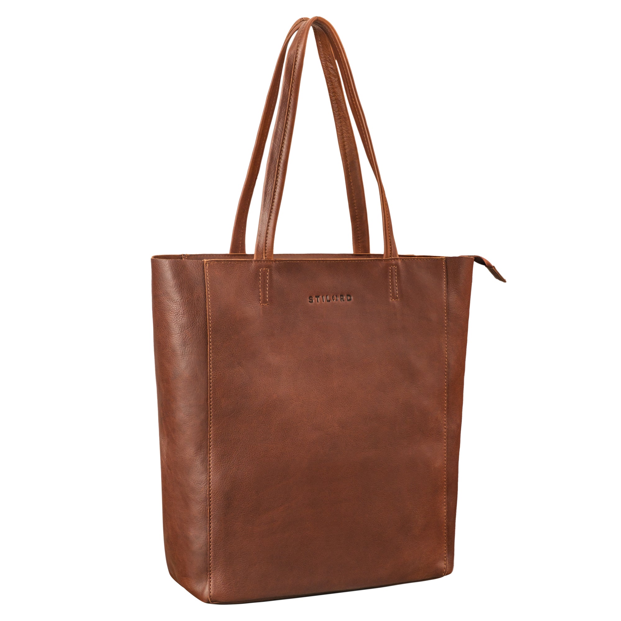 Schultertasche Damen Leder braun