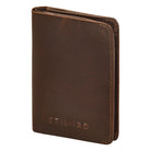 Card Holder Wallet Echt Leder braun hochkant