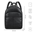 leder rucksack klein damen schwarz