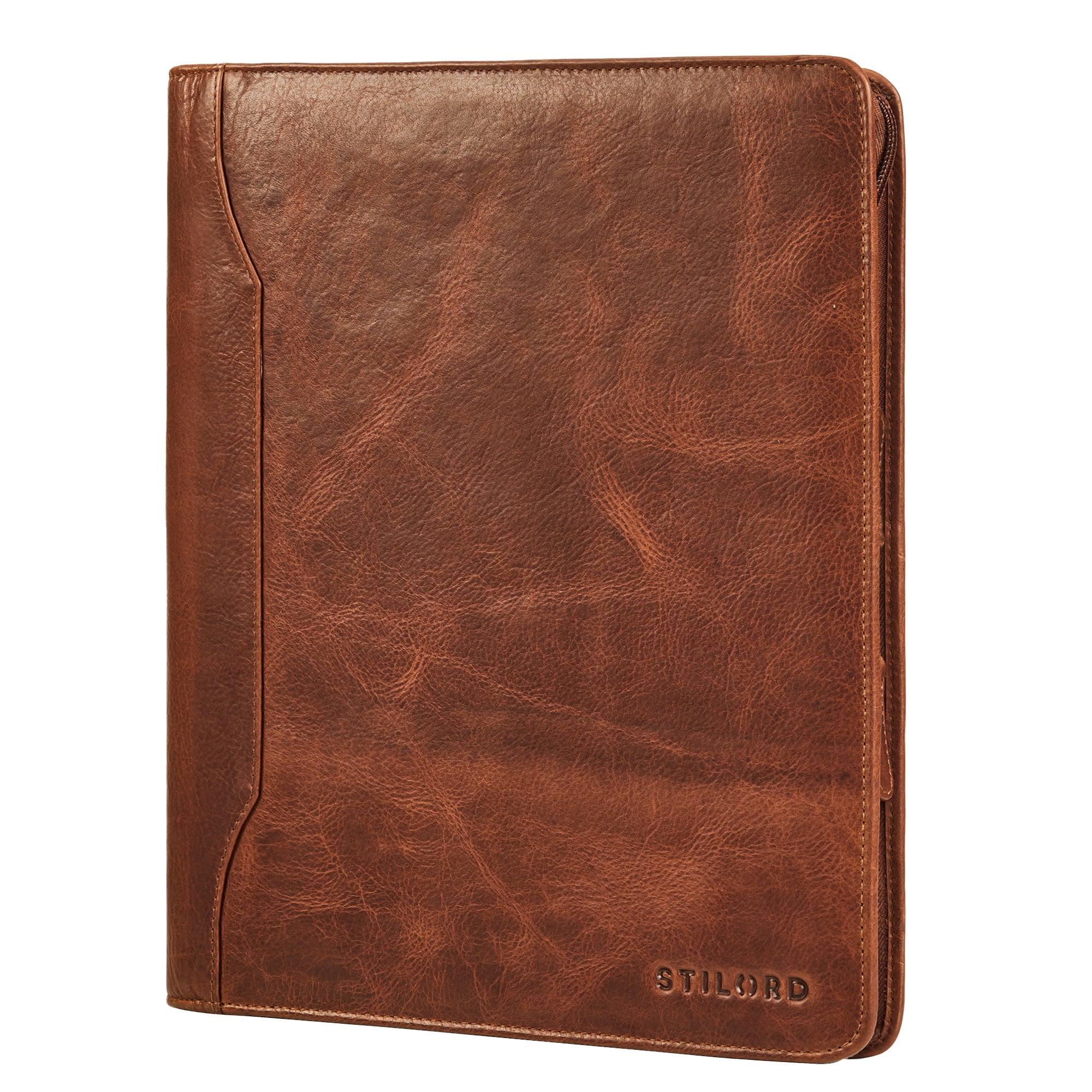 leder dokumentenmappe a4 cognac