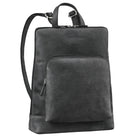 Grau Echt Leder Rucksack für Damen