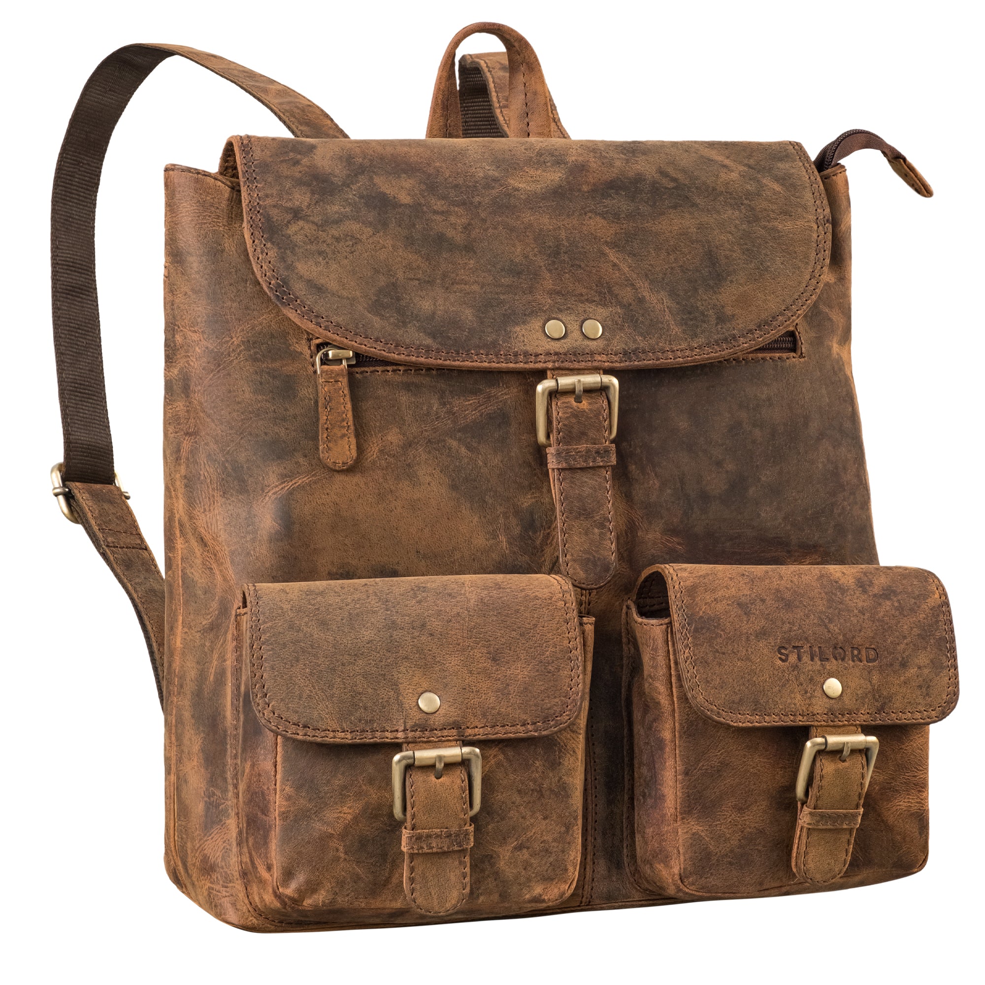 Damenrucksack Leder braun