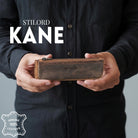 kleine braune echt leder federmappe slim