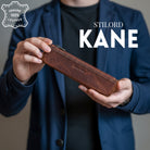 kleines echt leder federmappe stift cognac