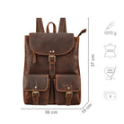 Damenrucksack Leder braun