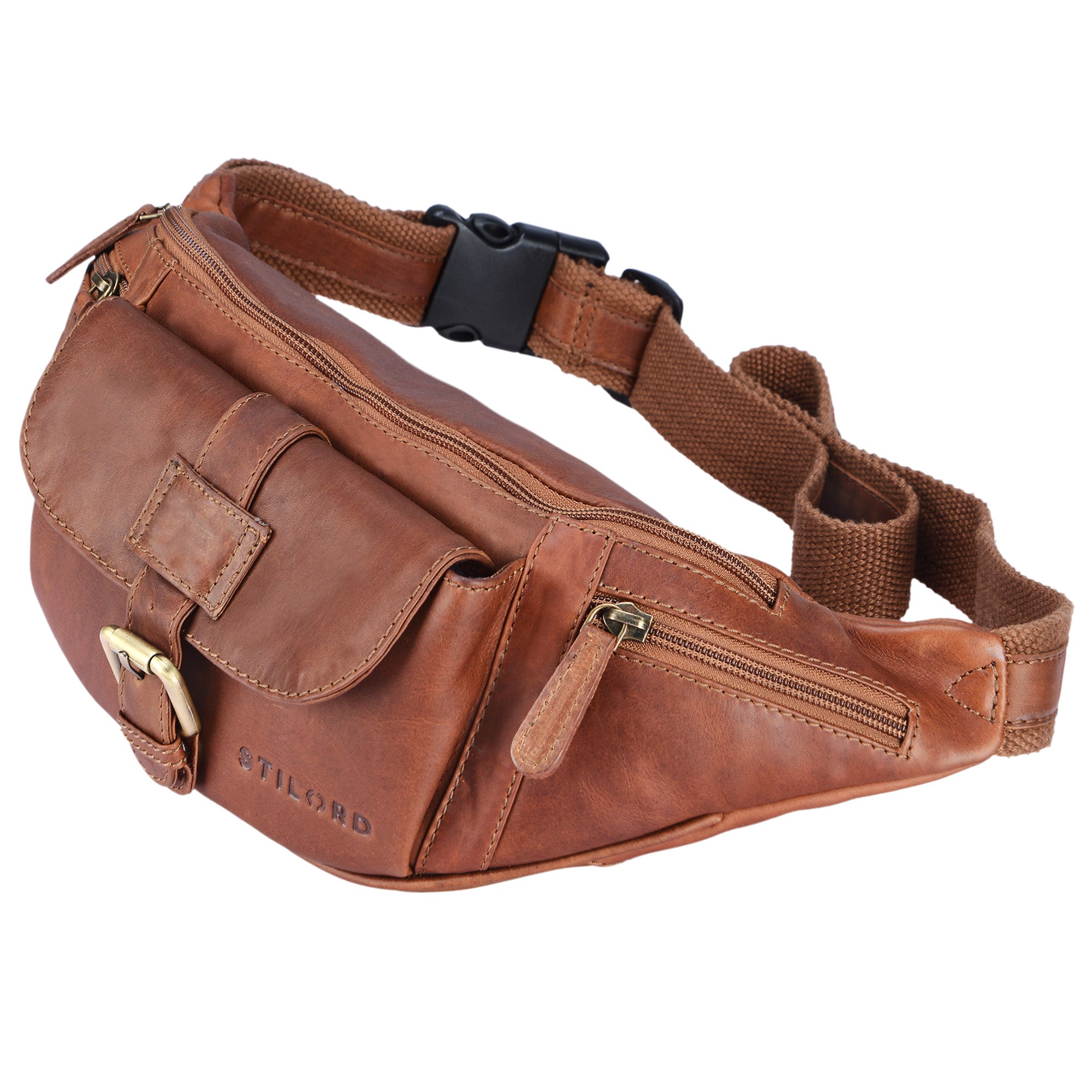 große Leder Bauchtasche Retro robust Frauen Damen