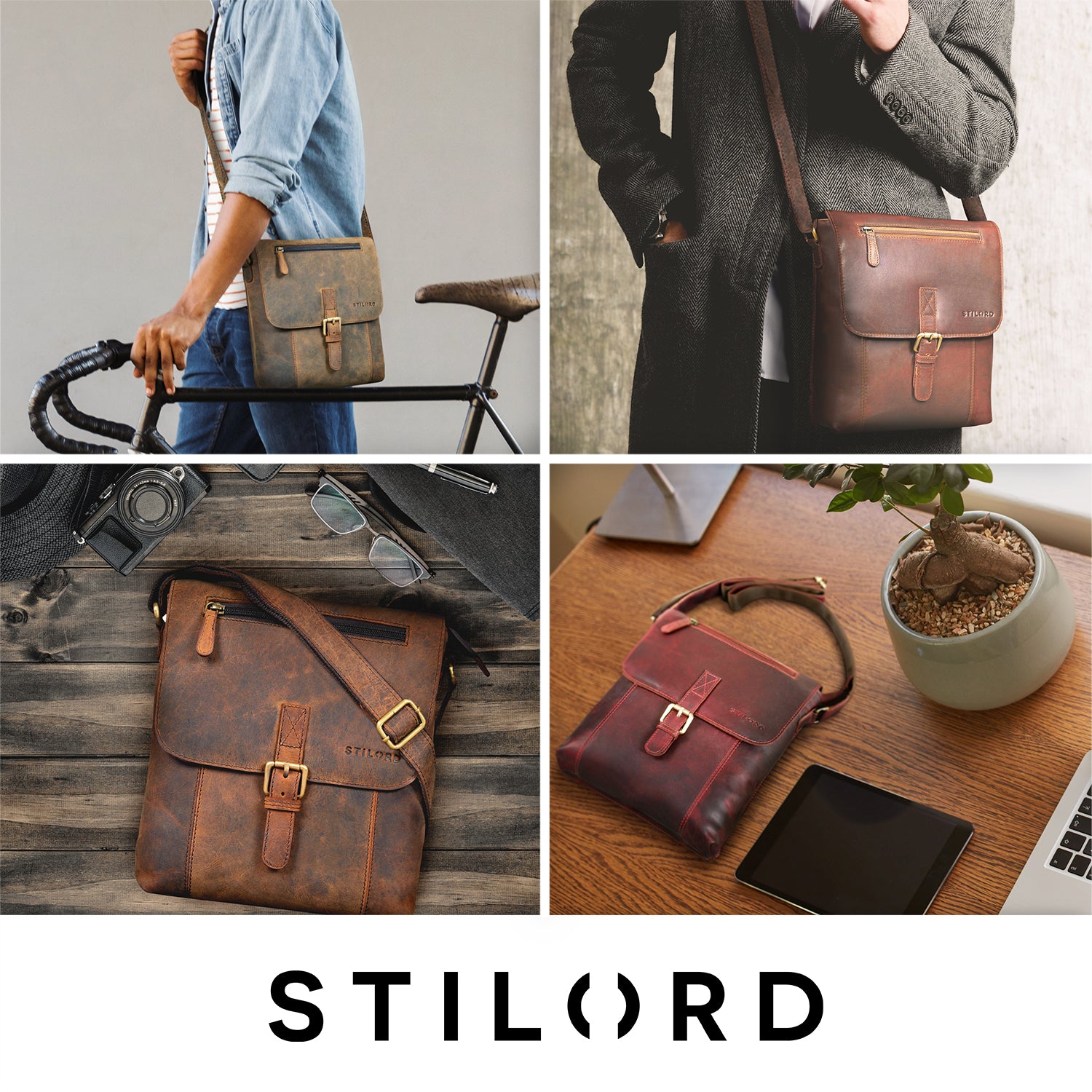 Unisex DIN A5 Ledertasche