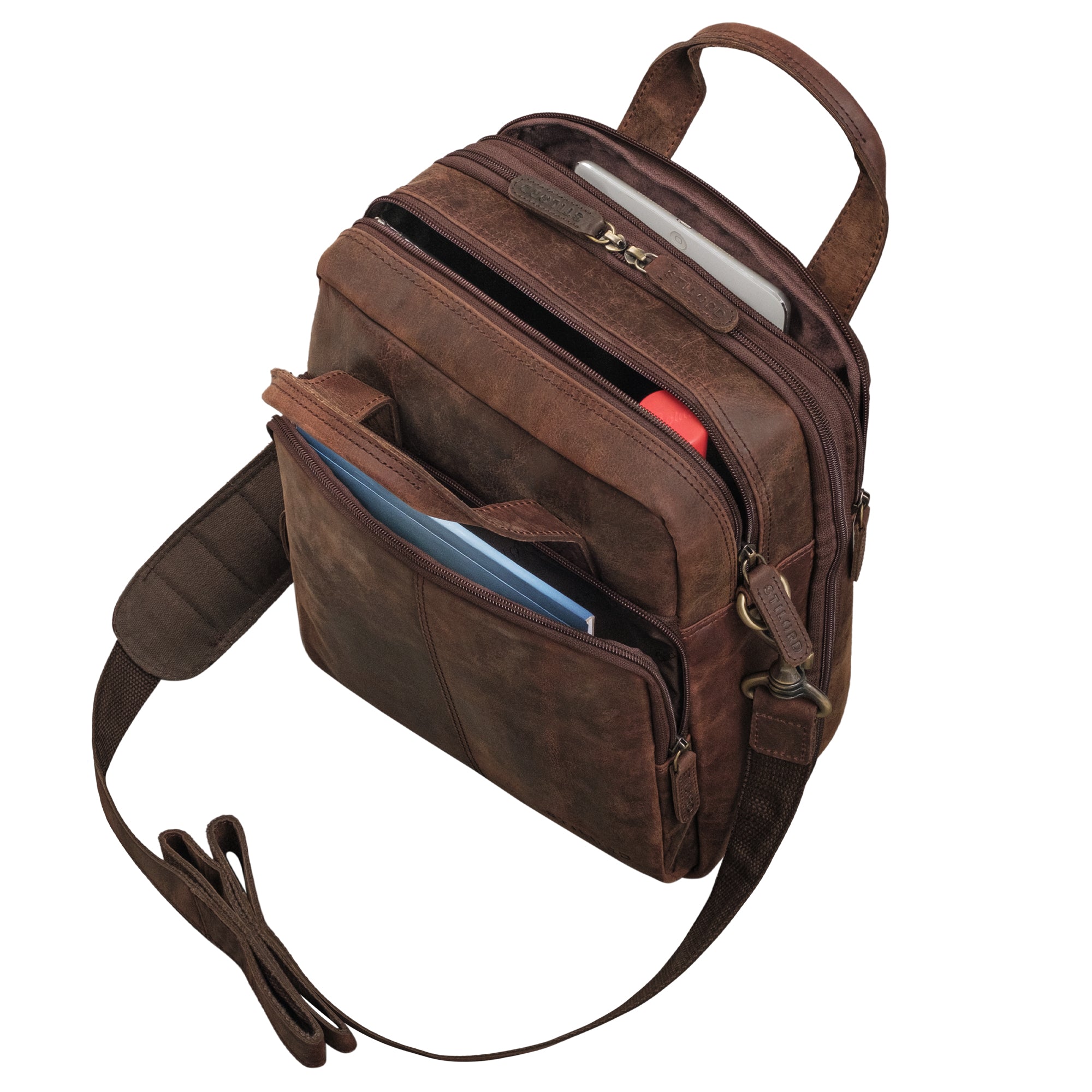 kleine Messenger Bag aus Leder