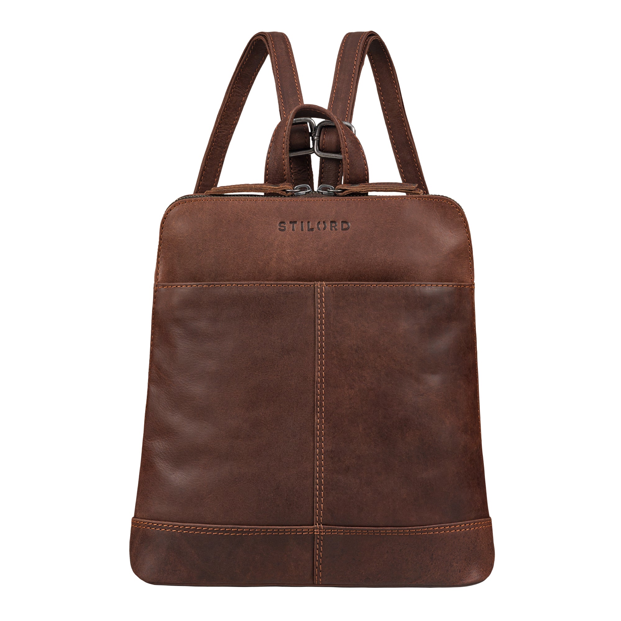 Kleiner Leder Rucksack Damen Cognac Braun