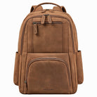  Großer Business Rucksack Herren Leder mit Laptopfach 16 Zoll Braun