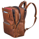 braun echtleder rucksack 17 zoll laptop