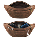 Bauchtasche Leder Herren Damen Hunter braun