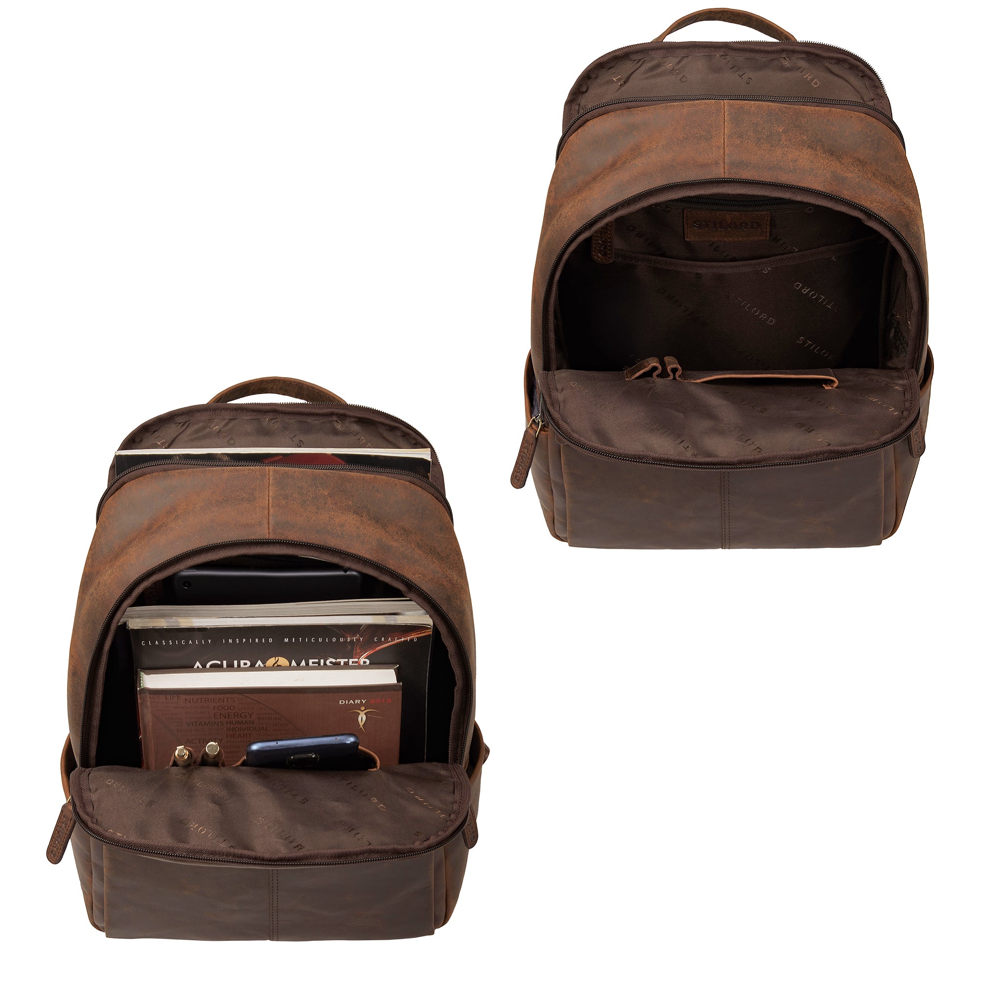 dunkelbraun rucksack für damen leder