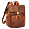  Vintage Leder Rucksack cognac Groß für 15.6 Zoll Laptop Damen & Herren