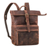 "Melvin" Echtleder Rolltop Rucksack Herren Laptop 16 - 17 Zoll