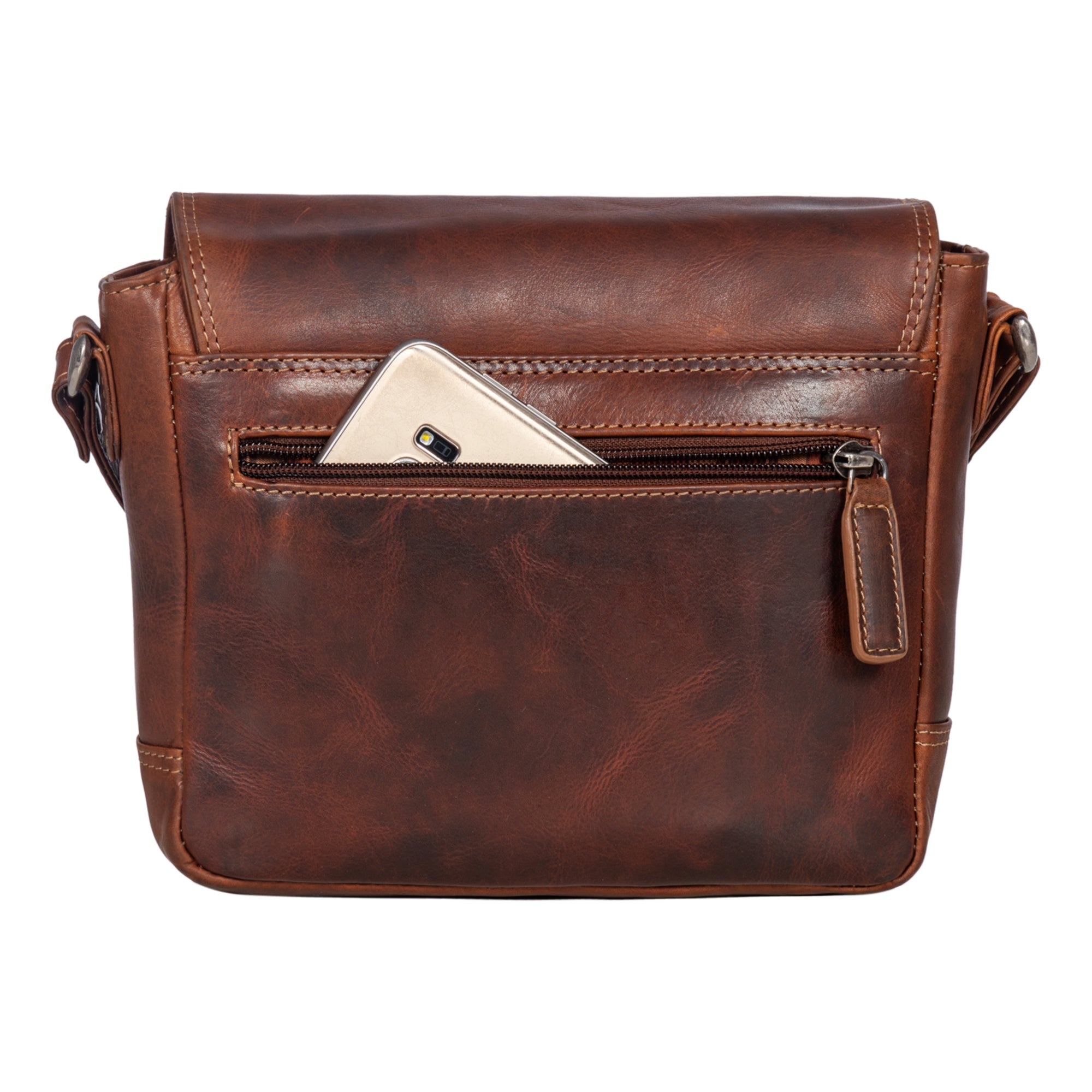 Damen Partytasche Leder Cognac
