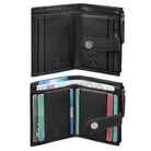 Leder Portemonnaie Damen schwarz