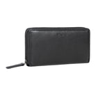 Leder Portemonnaie Damen schwarz