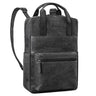 Großer Grauer Business Lederrucksack Damen 15.6 Zoll 