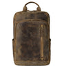 "Johnson" Lederrucksack Herren Business Vintage - Laptop Rucksack 13 Zoll Rindsleder