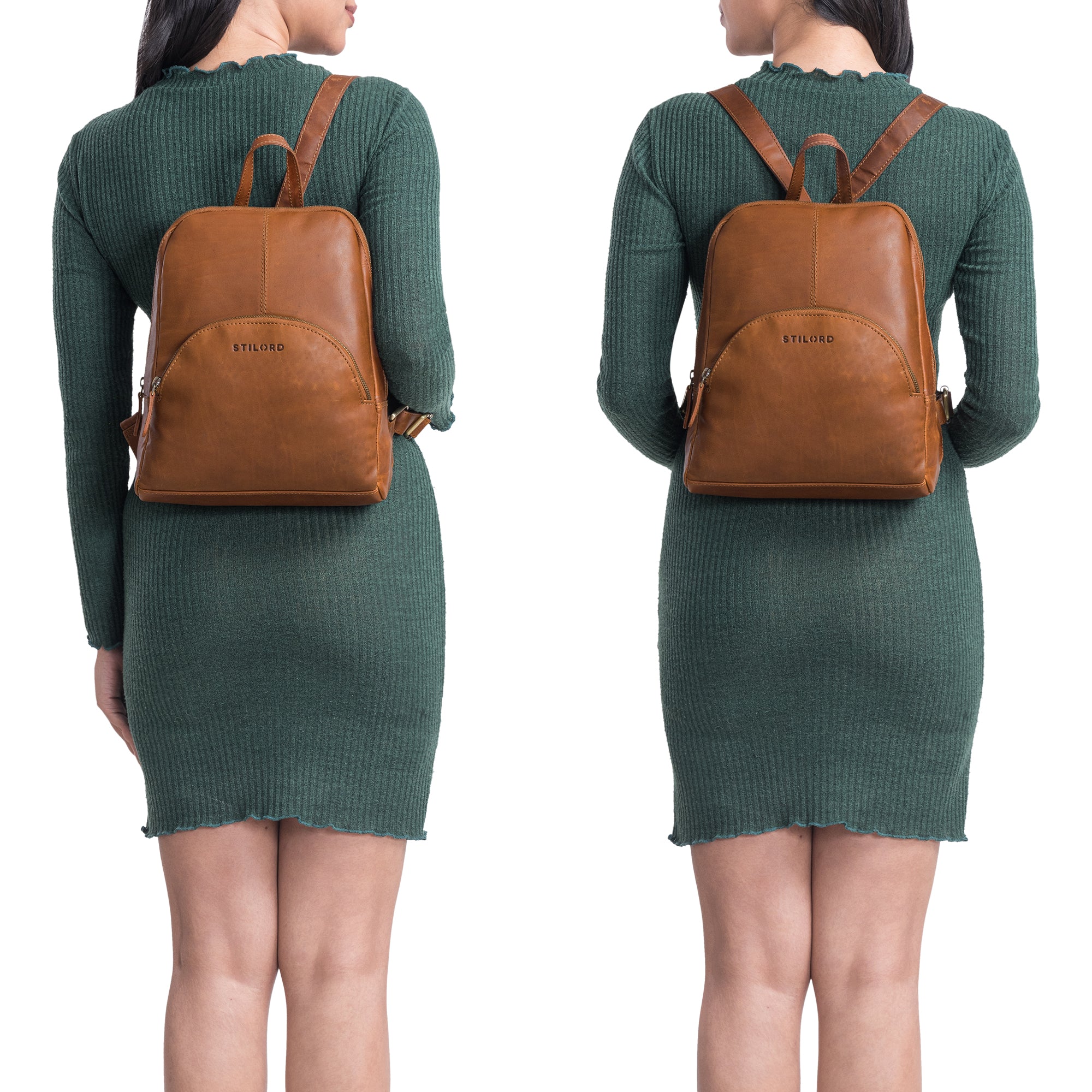 Rucksack Mittel Groß Damen Leder Vintage