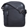 schwarze Ledertasche klein kompakt Echtleder