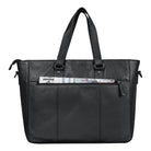 Schwarze Shopper Tasche Damen Leder