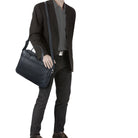 Ledertasche schwarz