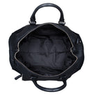 schwarzer Leder Weekender