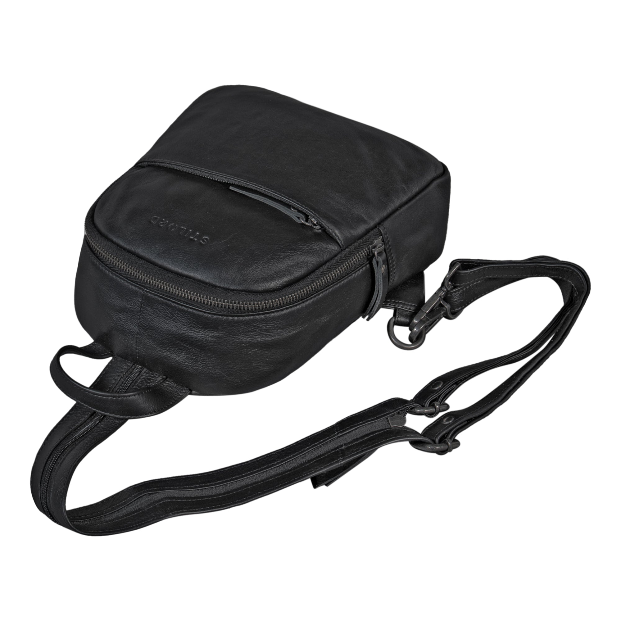 Freizeit Rucksack Leder XL schwarz
