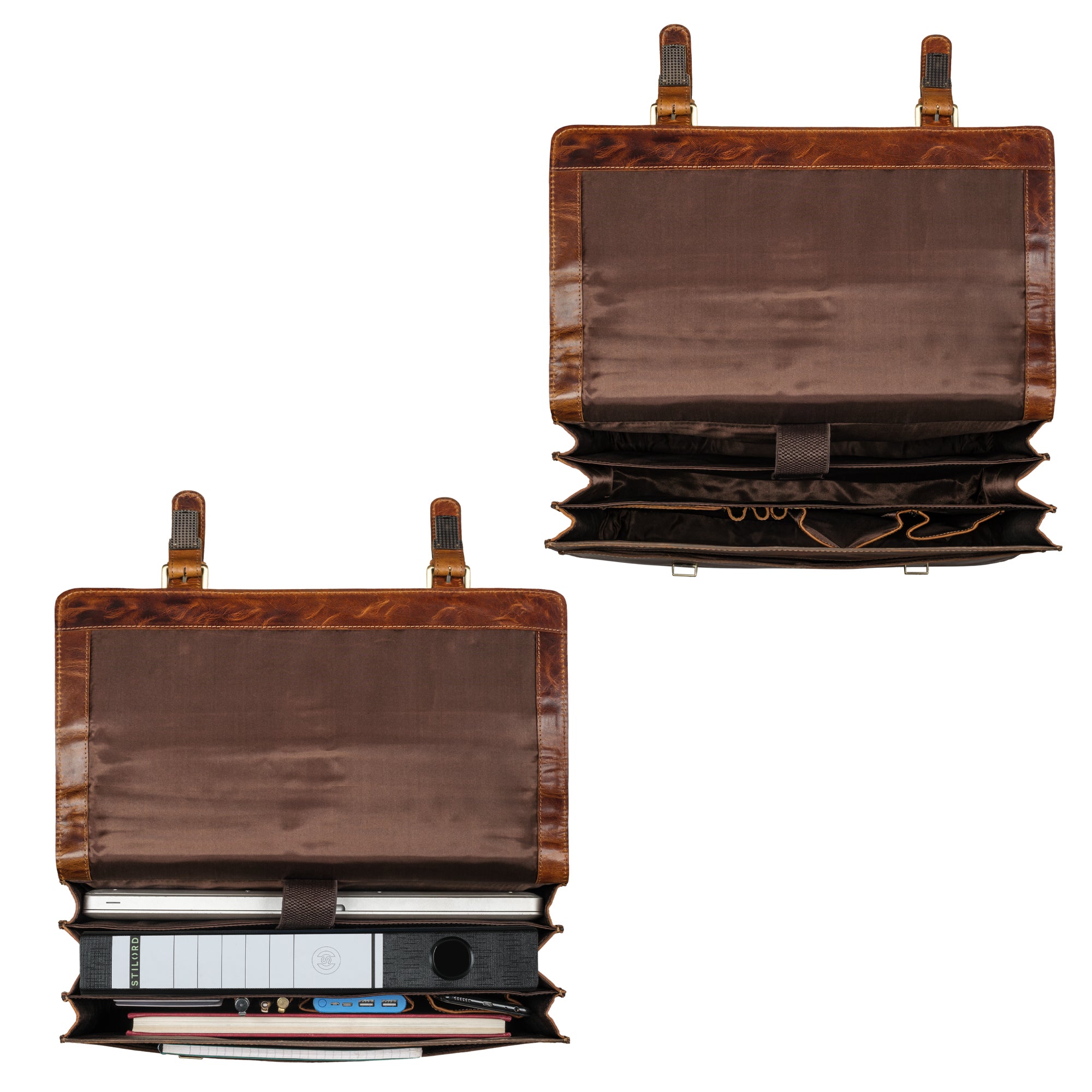 Stilvolle Ledertasche für den Laptop bis 16 Zoll