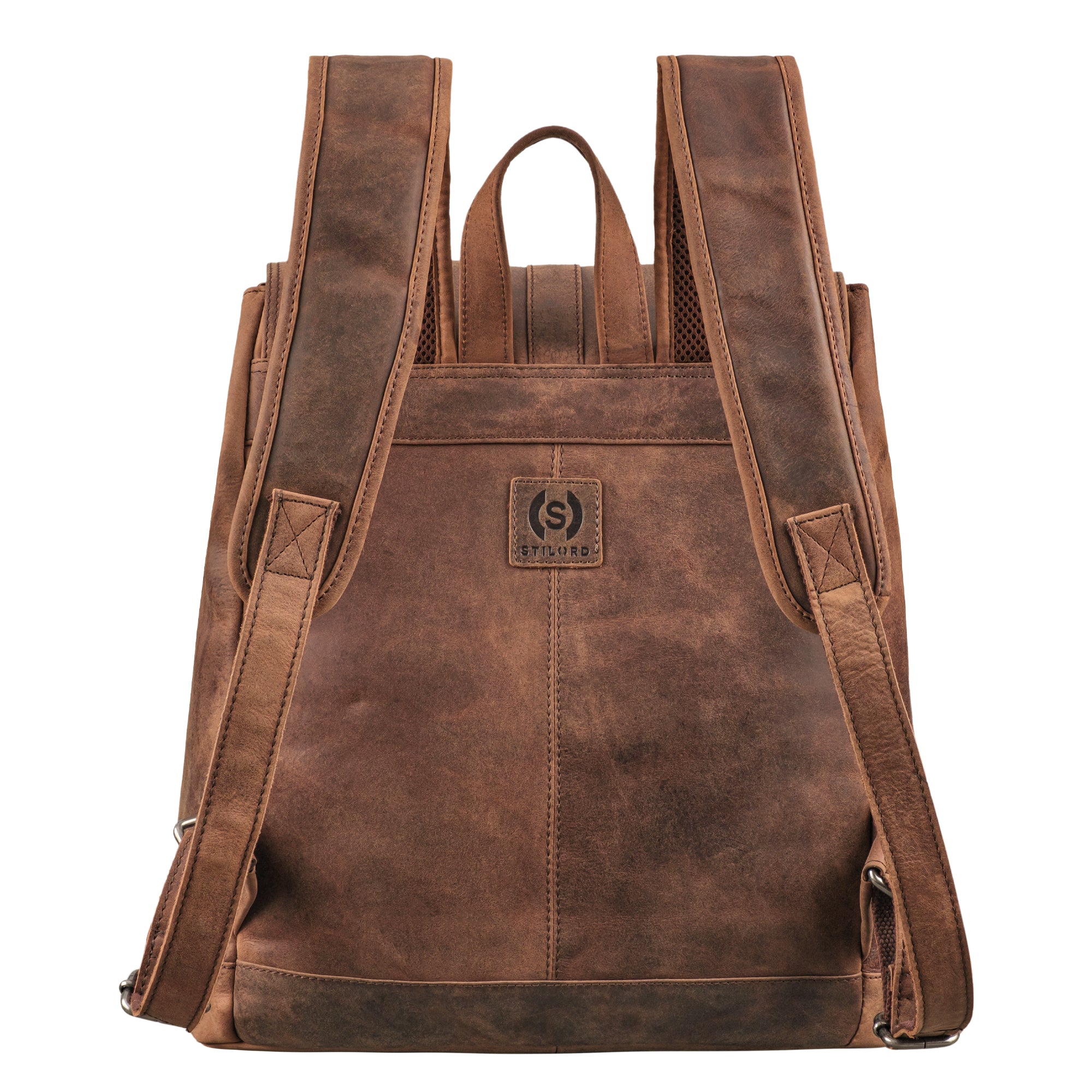 brauner Trekkingrucksack aus Leder