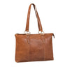 shopper tasche echt leder damen 16 zoll texas braun  