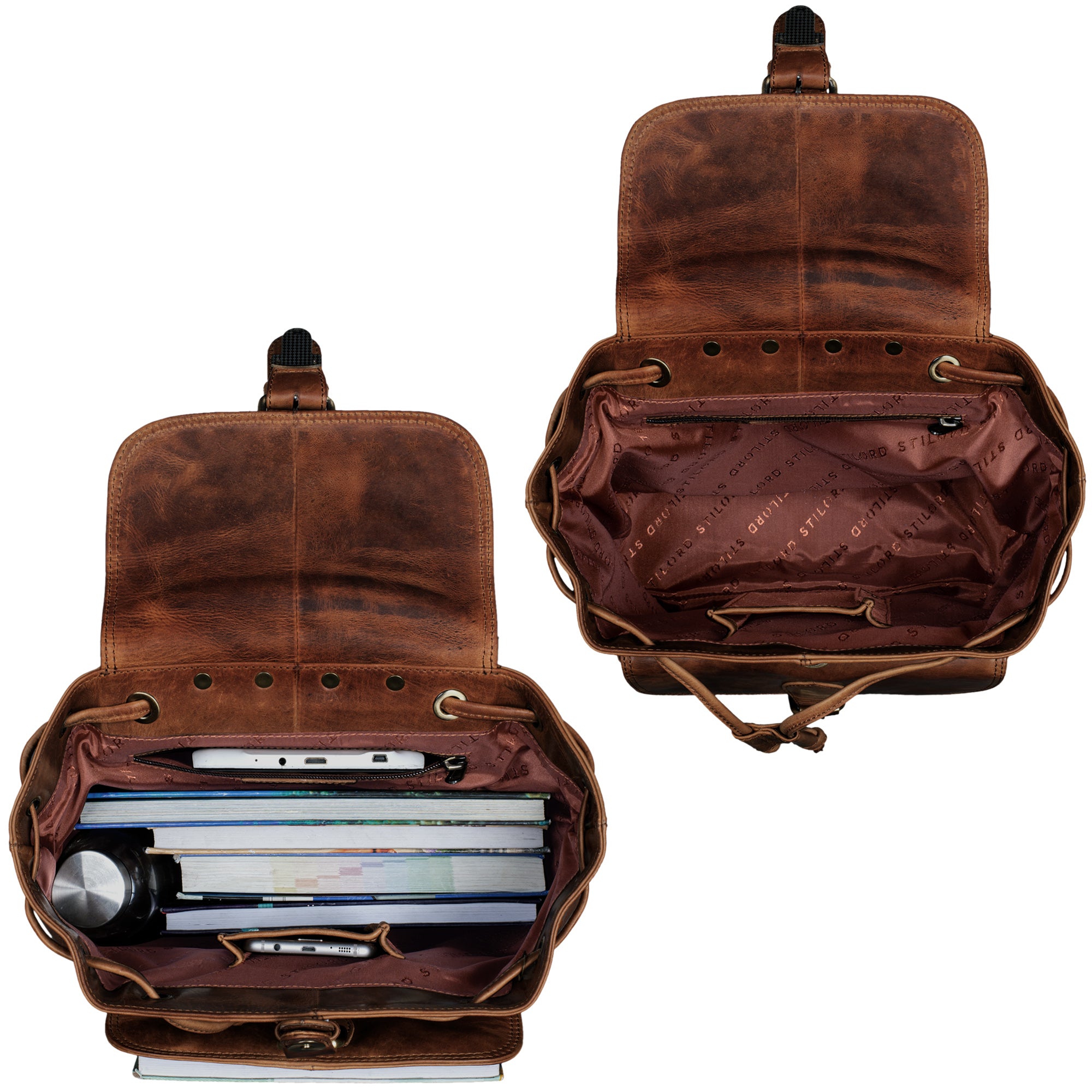 Vintage Damen Rucksack Echtleder
