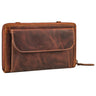 "Monica" 4 in 1 Leder Geldbörse mit Handyfach Schultertasche Damen