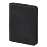 Herren Slim Wallet mit Münzfach Echt Leder schwarz hochkant